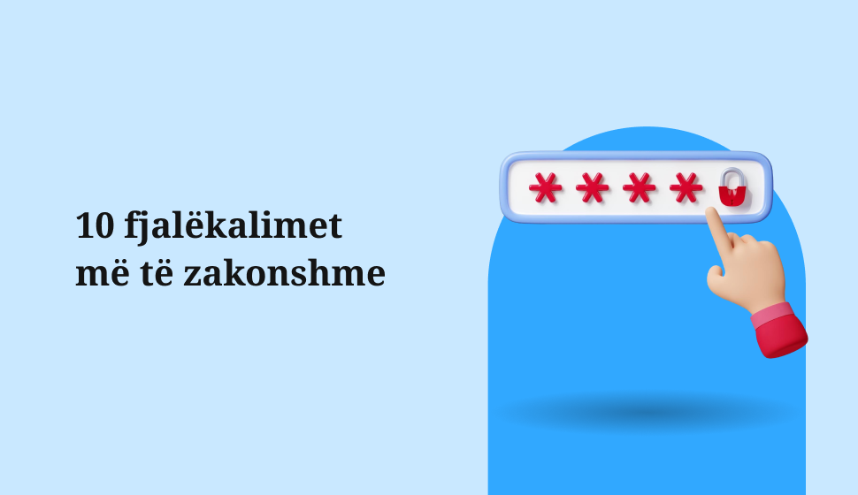 10 fjalëkalimet më të zakonshme